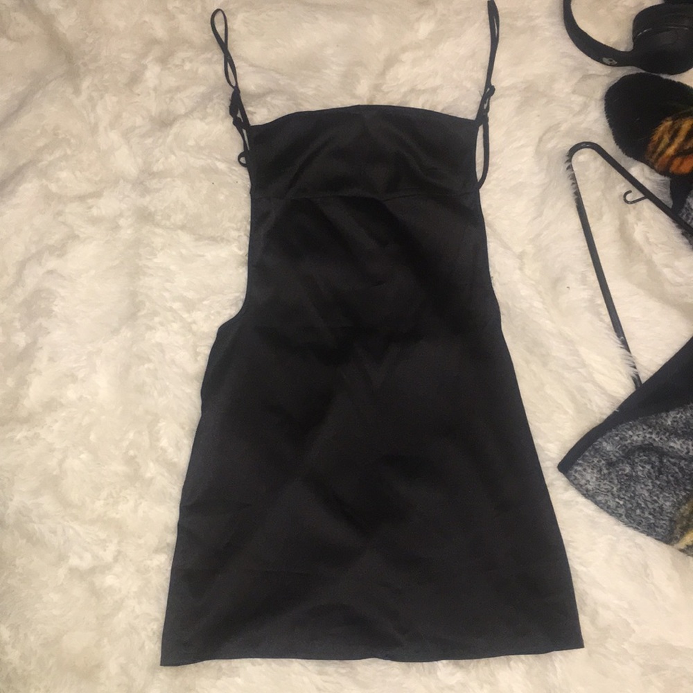 Black mini dress